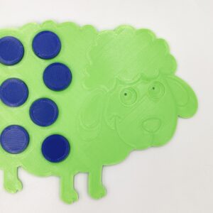 Schaap met schijfjes