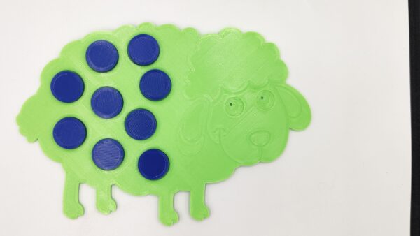 Schaap met schijfjes