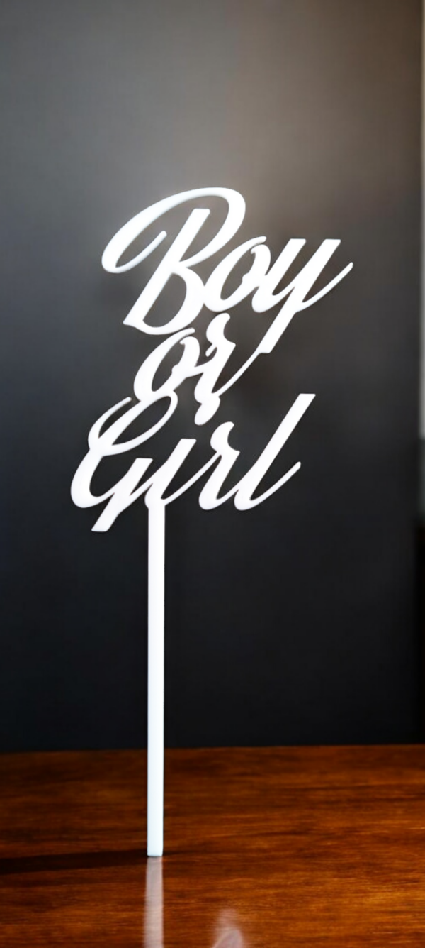 Taarttopper BoyOrGirl Wit - Afbeelding 2
